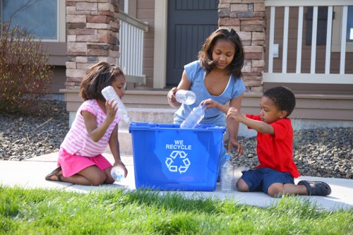 Professional waste management process in action